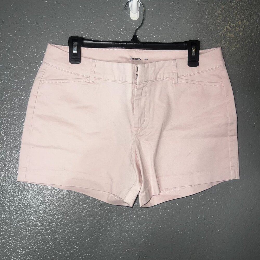 Old Navy Women’s Pink Pixie Chino Shorts Size 10 – W32 L12.5 Classic Cotton Blen